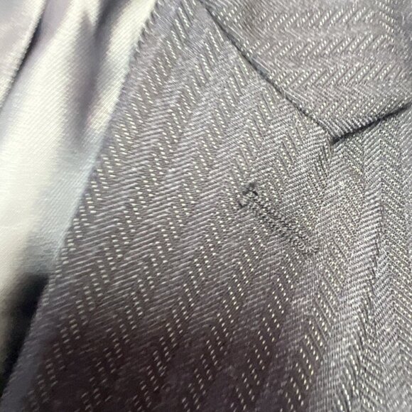 Marc by Marc Jacobs gray and blue striped mens 100% wool blazer size medium USA - Picture 13 of 16